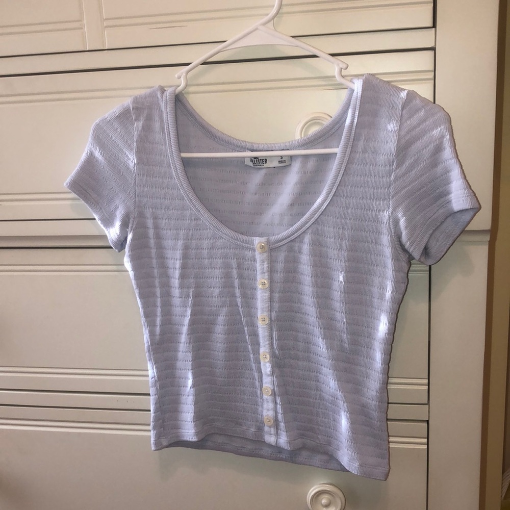 Hollister Blue Cropped Top